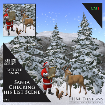 Second Life Marketplace - Santa Checking his List Scene
